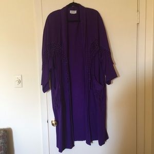 Purple Oasis Long Cardigan